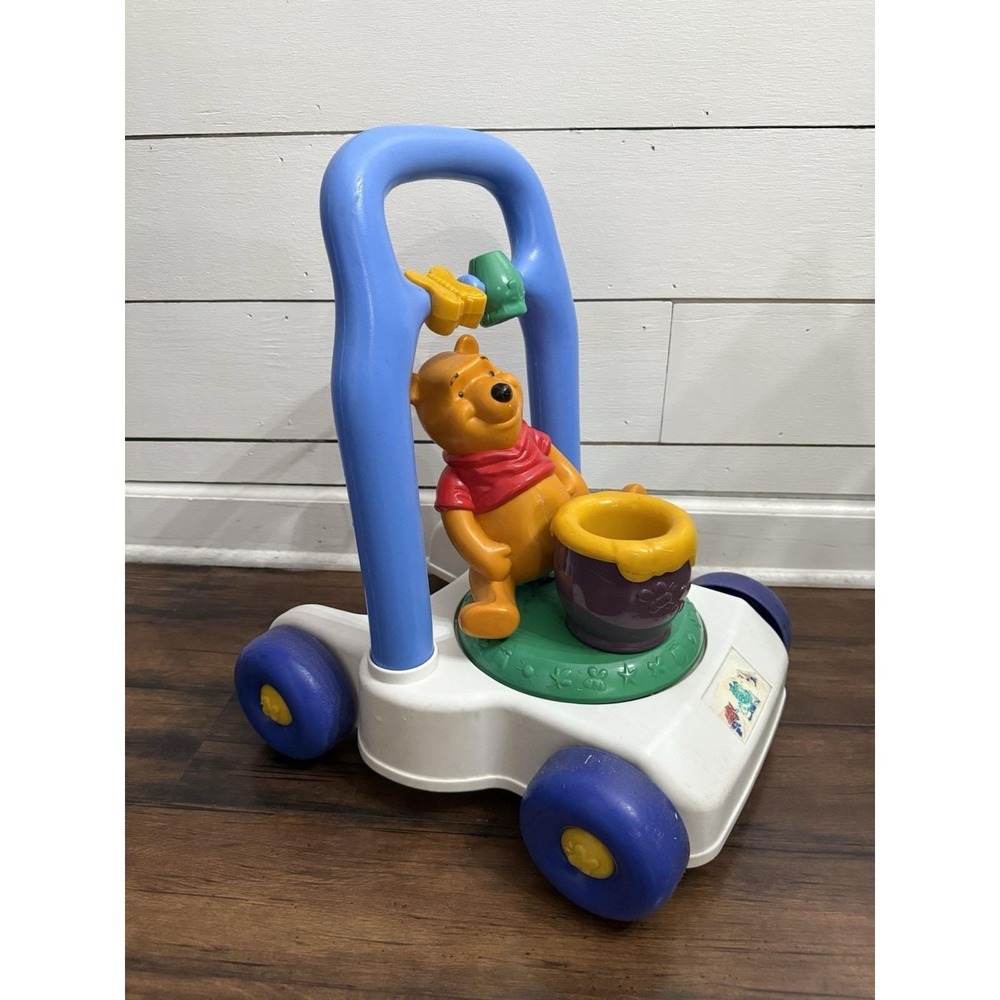 Winnie the Pooh VINTAGE Mattel Pooh Walker Push Toy Baby 1997 RARE